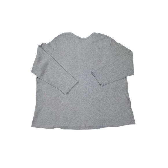 Woman Within Plus Size 3X Embroidered Floral Thermal Casual Cozycore Henley Top - Picture 3 of 12